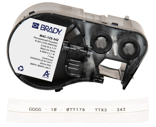 BRADY PERMASLEEVE HEAT SHRINK LBLS 7FT
