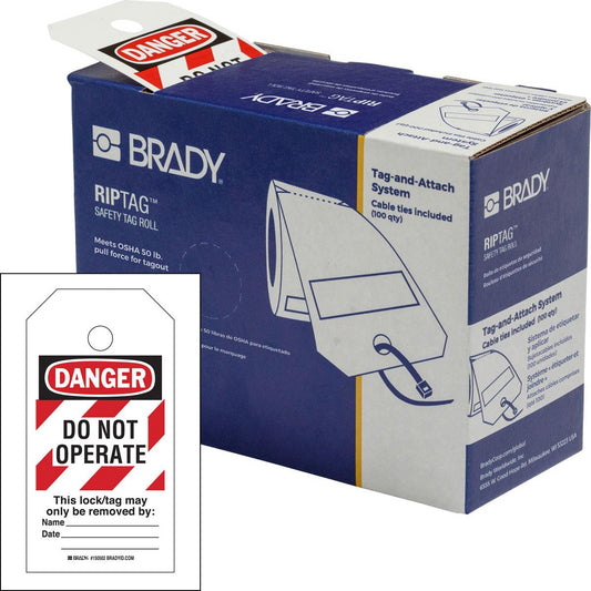 BRADY RIPTAG DO NOT OPERATE TAGS 100/BX