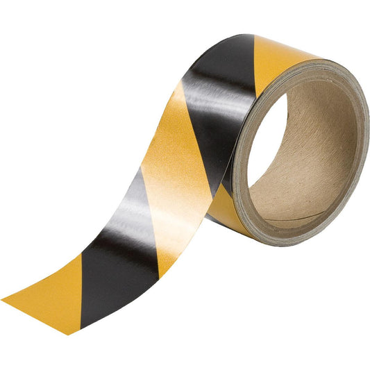 BRADY BLK/YL STRIPED TAPE 2"X5YDS