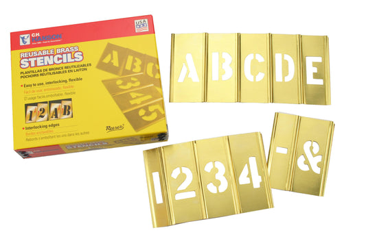 HANSON 3" BRASS STENCIL / 45PC SET