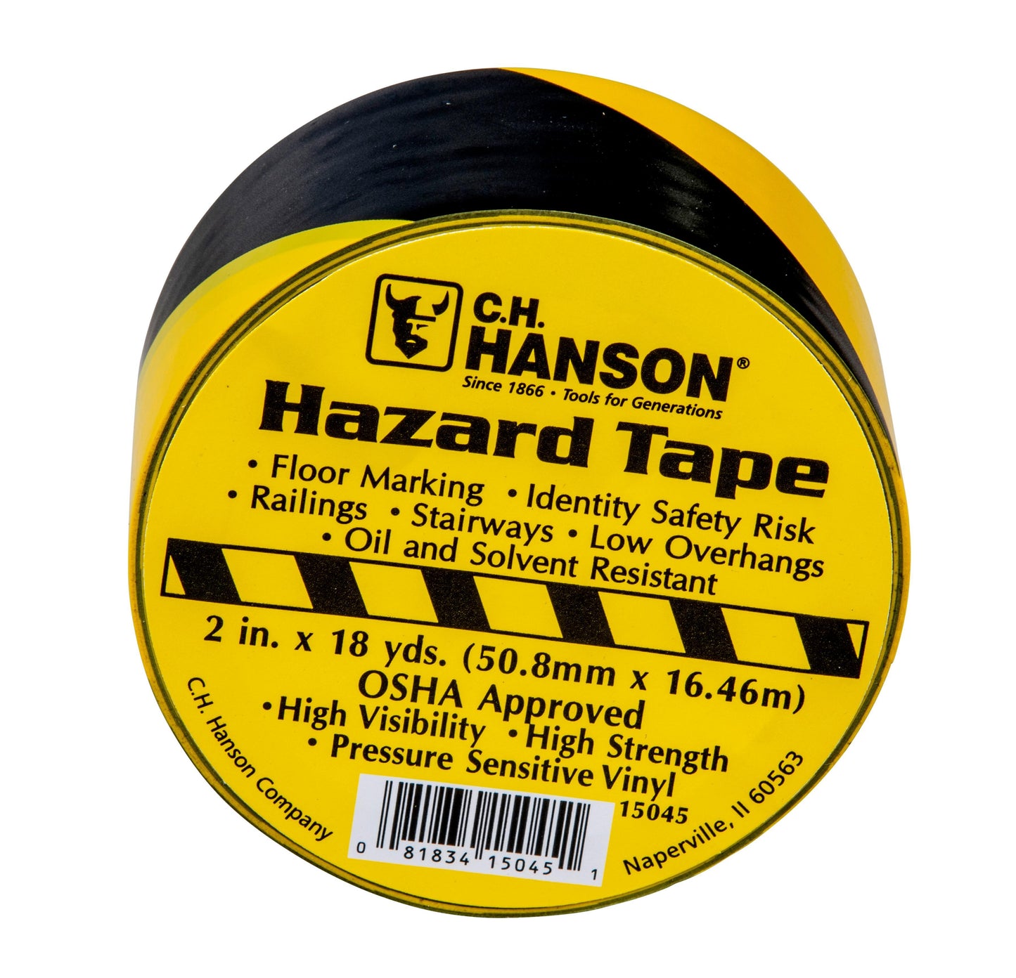 HANSON ADHESIVE FLR. TAPE (BLACK/YELLOW)