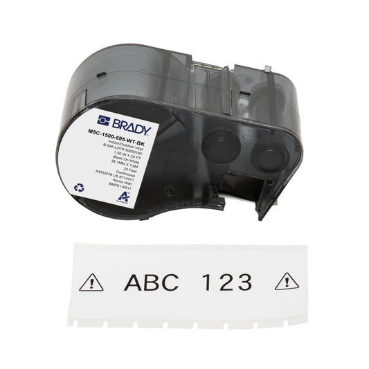 BRADY LABEL MAKER CARTRIDGE BLK/WHT