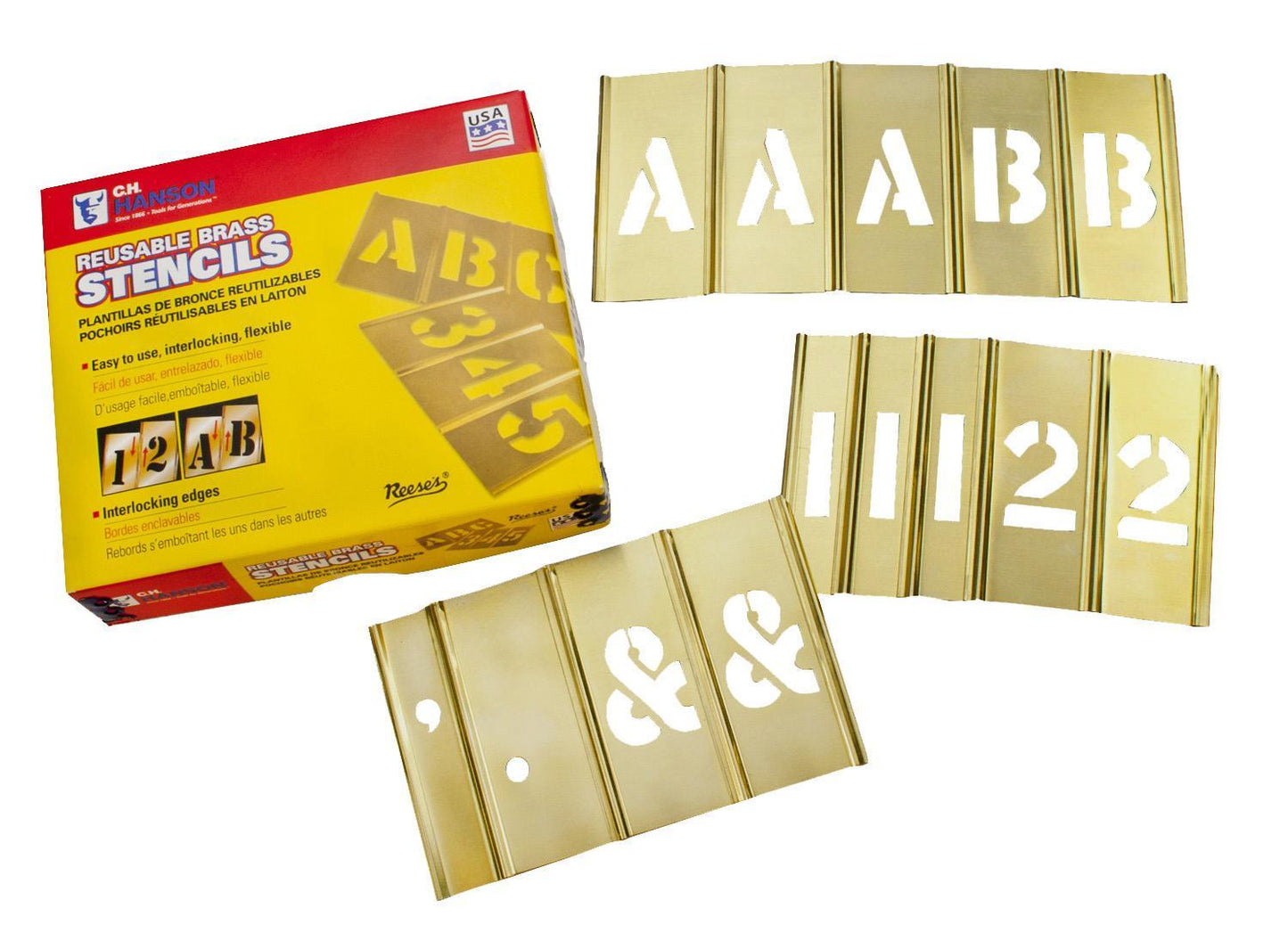 HANSON 4" BRASS STENCIL / 92PC SET