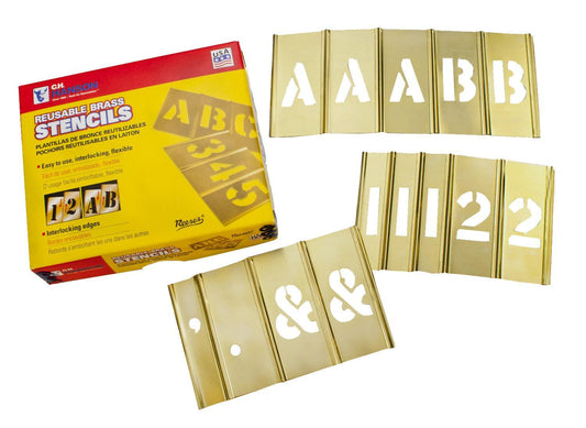 HANSON 4" BRASS STENCIL / 92PC SET