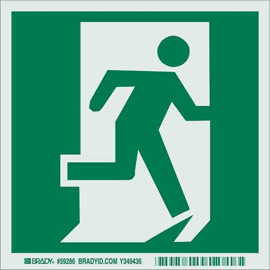 BRADY MAN RUNNING THROUGH DOOR SIGN