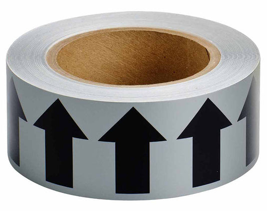 BRADY ARROW TAPE 2"X30YDS BLK/GRY