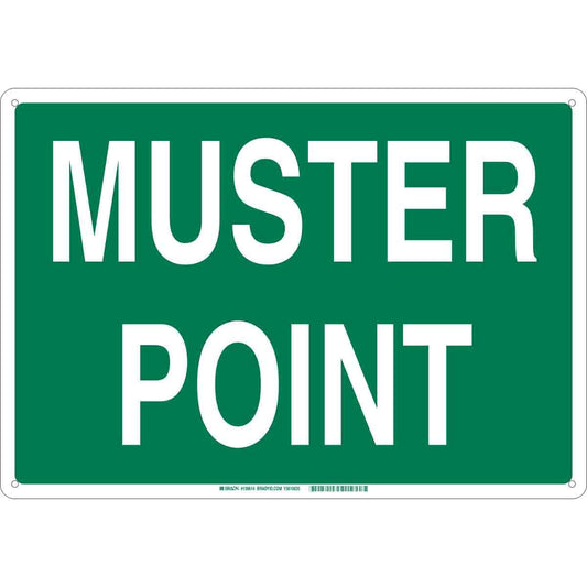 BRADY MUSTER POINT SIGN 14" X 20"