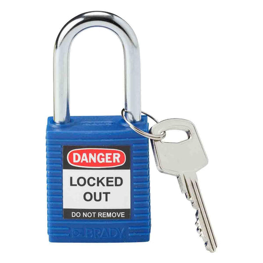 BRADY SAFETY PADLOCK 1.5" KD BLUE 1 KEY