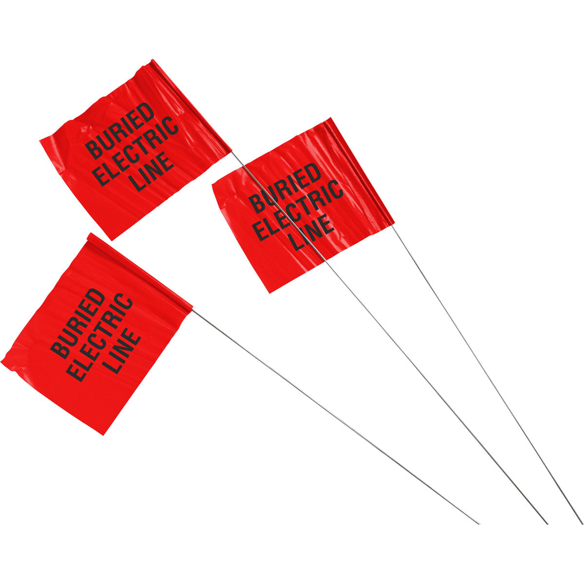 BRADY MARKING FLAG 4"H X 5"W RED 100/PK