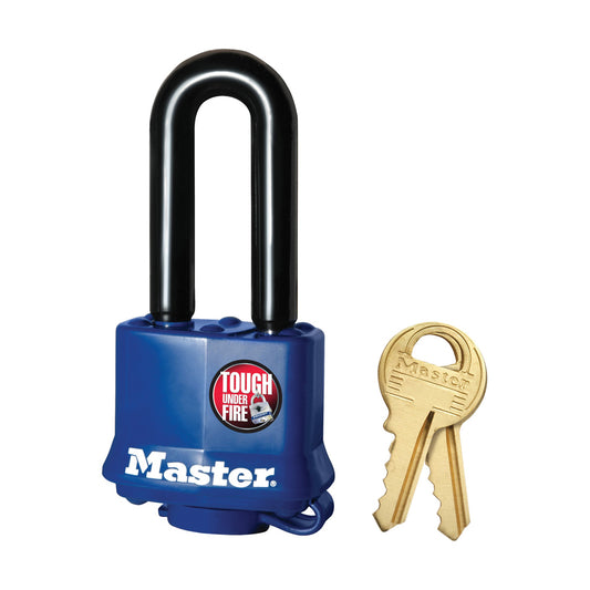 MASTER PADLOCK KEYED DIFF BLUE XLG SHCKLE