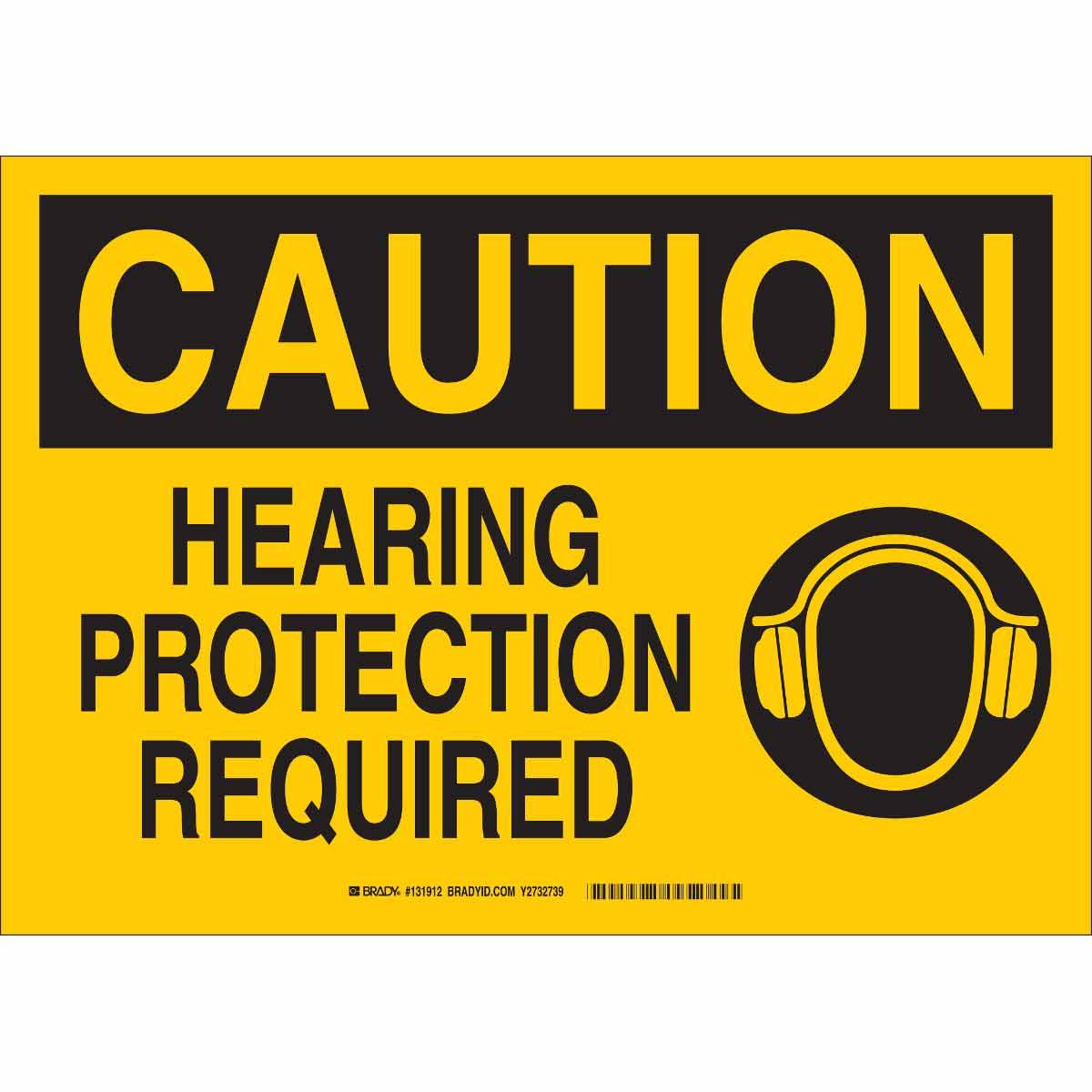 BRADY B401 10X14 BLK /YEL CAUTION SIGN