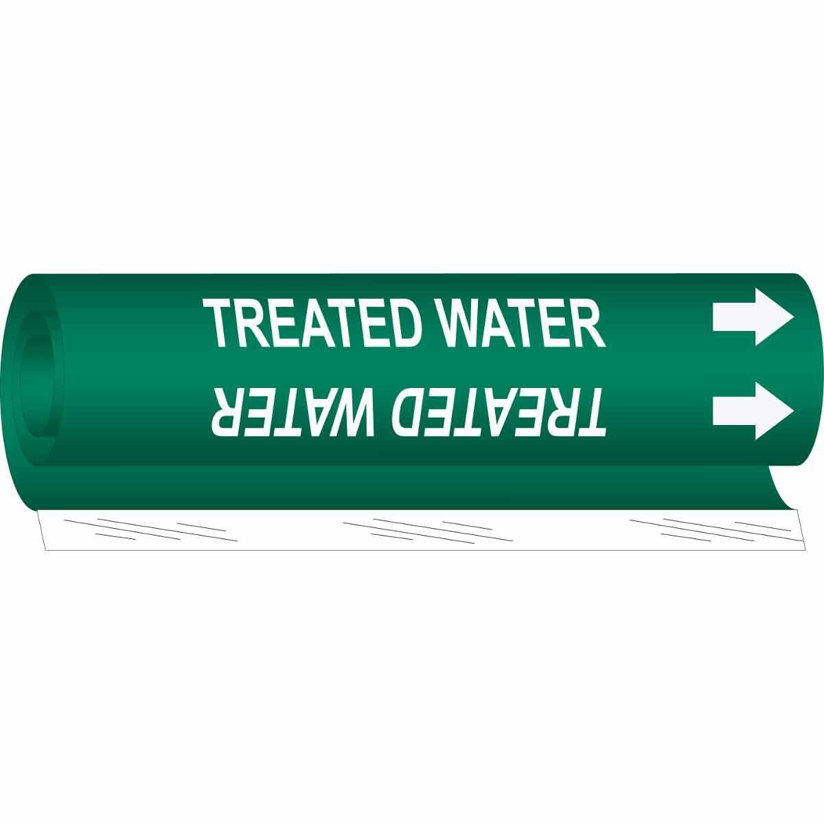 BRADY TREATED WATER PIPE MARKER