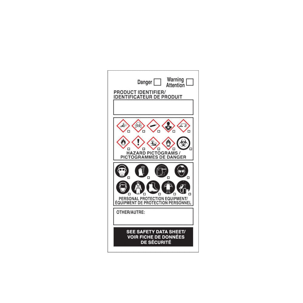 BRADY OTS WHIMIS LBL 2X4 VINYL 25PK