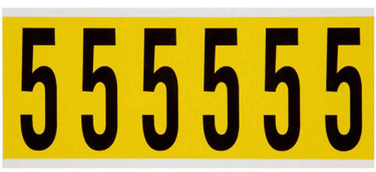 BRADY B498 N&L BLK YLW CARD OF 6 LABELS