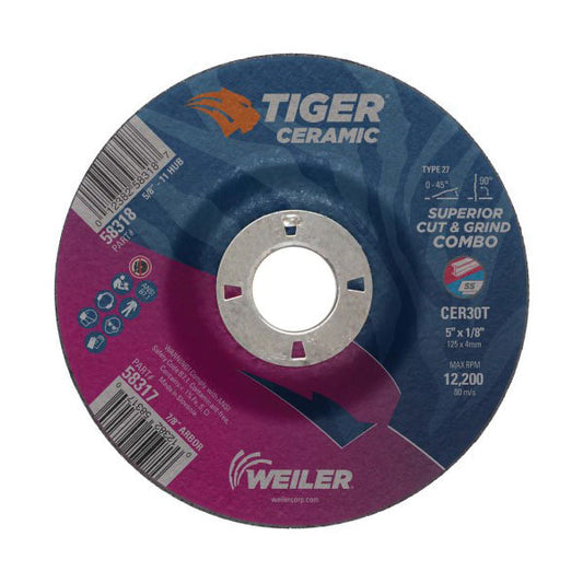6" X 1/4" TYPE 27 GRIND WHL Z24T 7/8AH