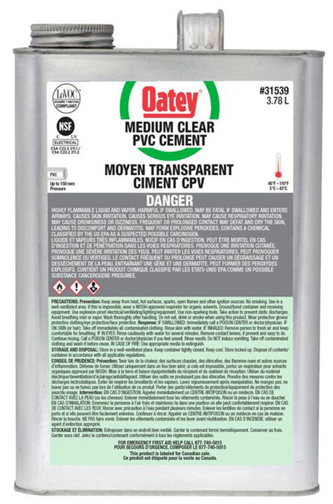 OATEY PVC HD GRAY CEMENT 946ML