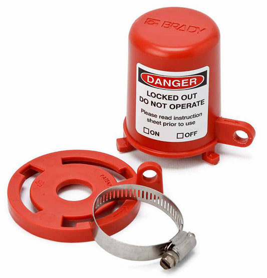 BRADY BASE COVER PLUG VALVE LO 7/8RED