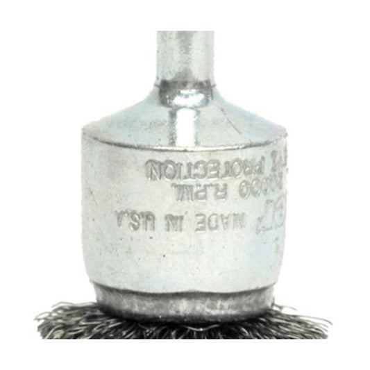 3/4" CRIMPED WIRE END BRUSH .020 SS FL