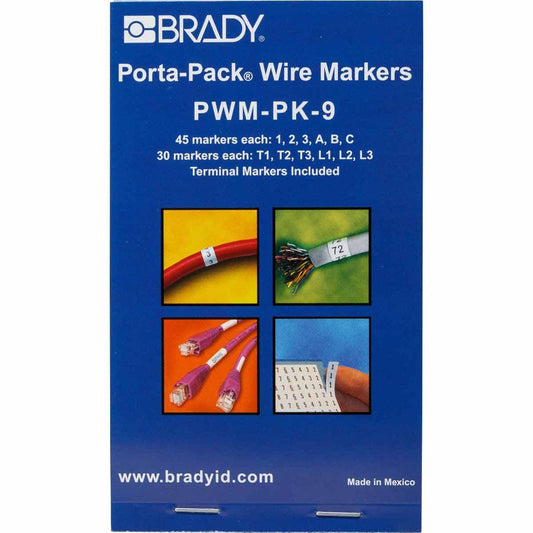 BRADY VINYL CLOTH WIRE MARKER 10/PK