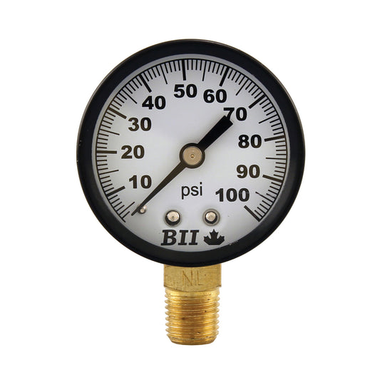 BOSHART PRESSURE GAUGE 2"DIAL 1/4" LM