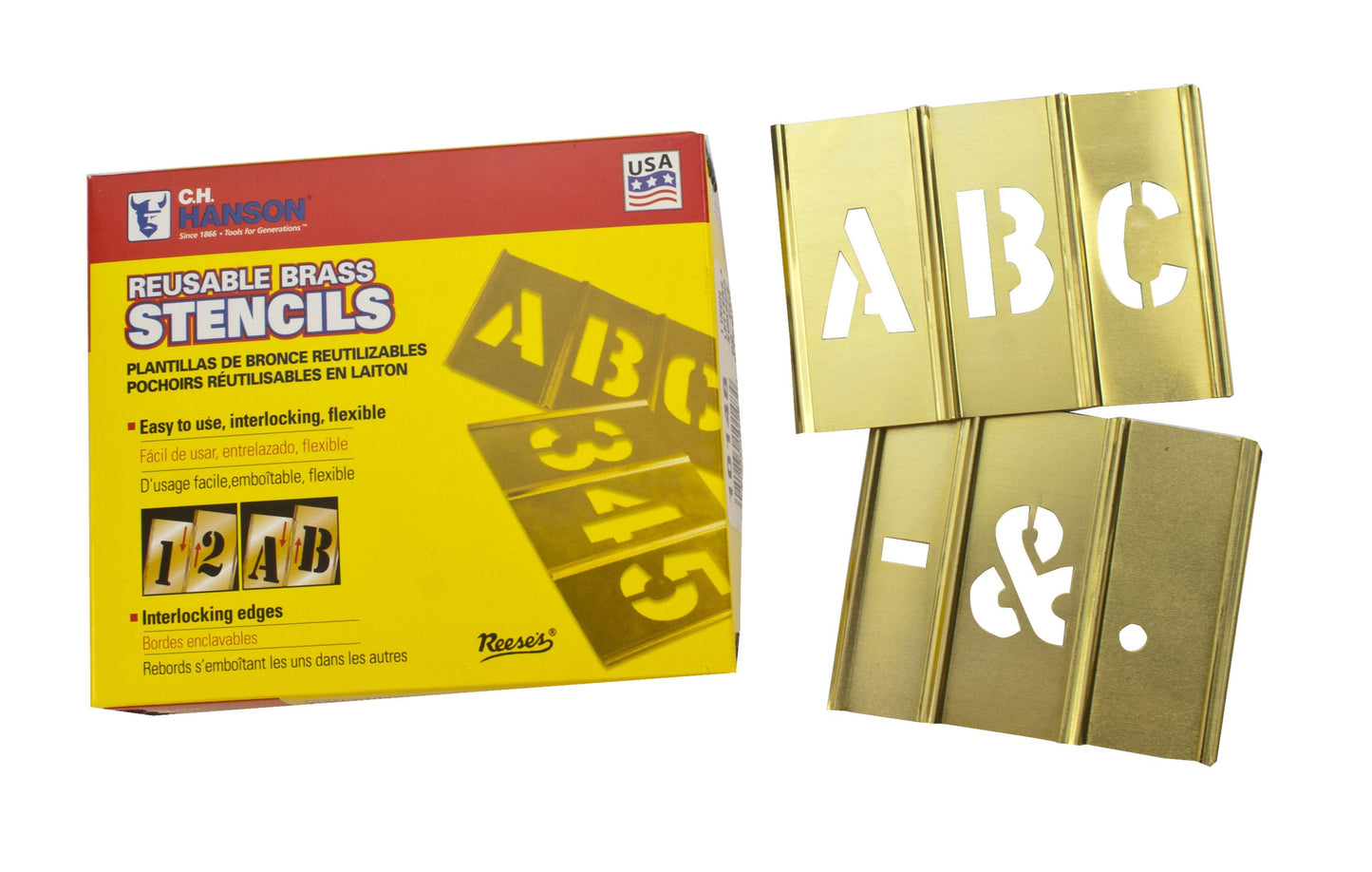 HANSON 2" BRASS STENCIL / 33PC SET
