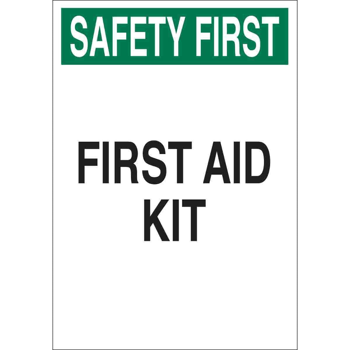 BRADY B401 14X10 GRN BLK/WHT SAFETY FIRST