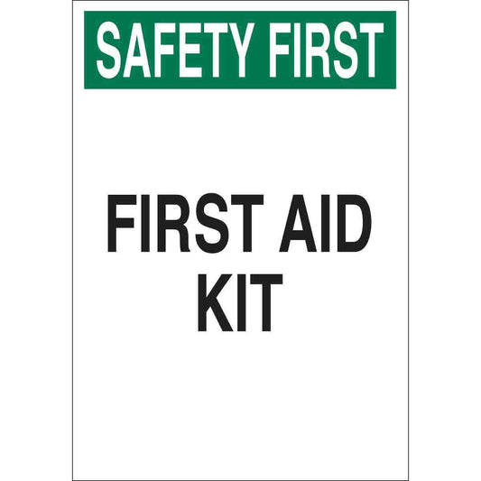 BRADY B401 14X10 GRN BLK/WHT SAFETY FIRST