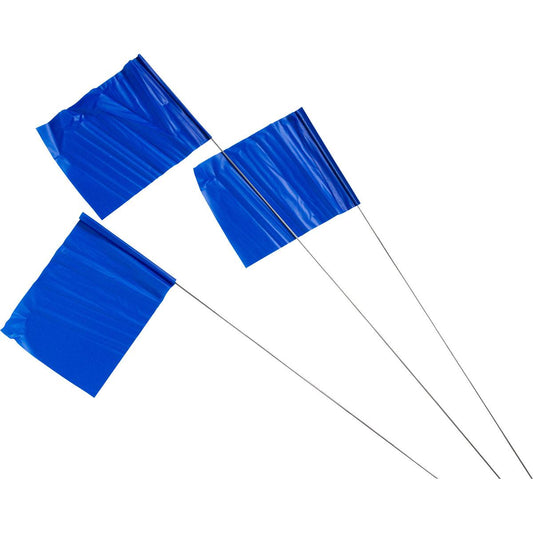 BRADY MARKING FLAG 5"H X 4"W BLUE 100PK