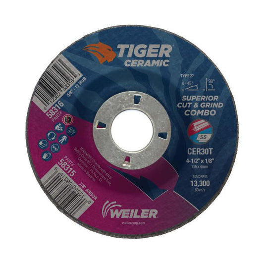 7" X 1/4" TYPE 27 GRIND WHL Z24T 7/8AH