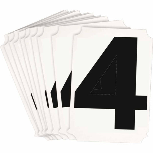 BRADY 8820P-4 BLK 4" HELV QUIK-ALIGN 10PK