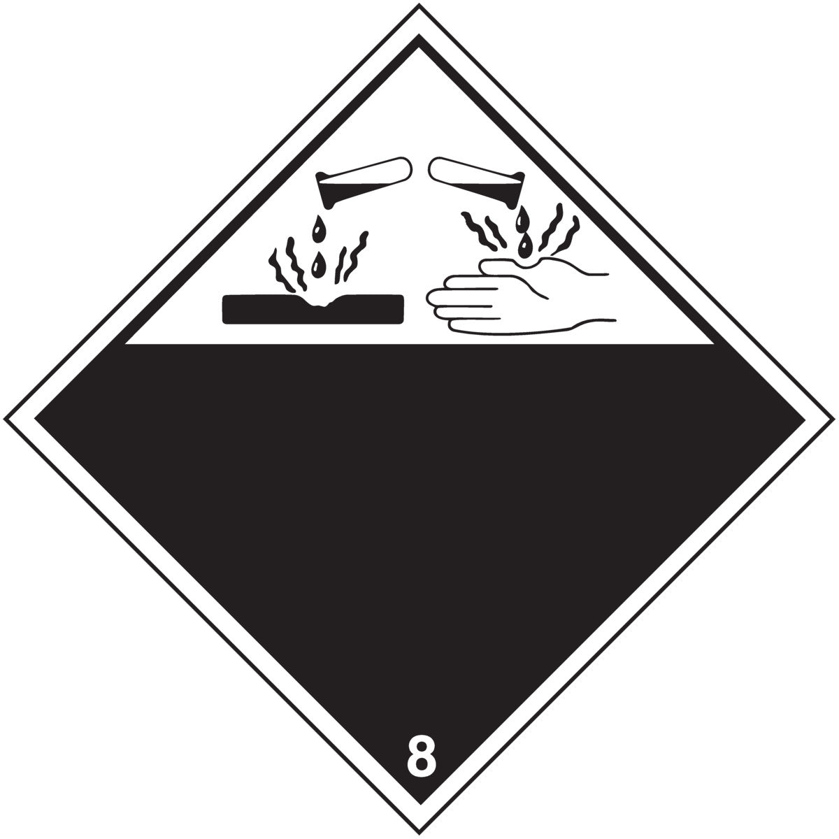 BRADY 4"X4" CLASS 8 LABELS, 500/ROLL