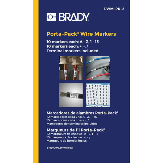 BRADY VINYL CLOTH WIRE MARKER 10/PK
