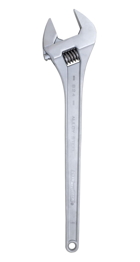 CHANNELLOCK 12" ADJ WRENCH WIDE, CHROME